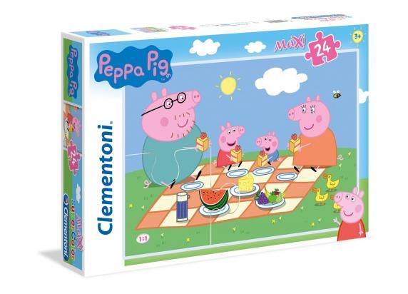 Clementoni - Puzzel 24 Stukjes Maxi Peppa Pig, Kinderpuzzels, 3-5 jaar, 24028