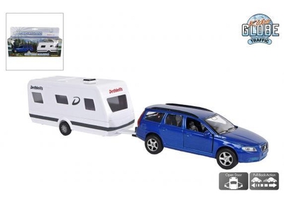 Kids Globe Volvo V70 met Dethleffs Caravan