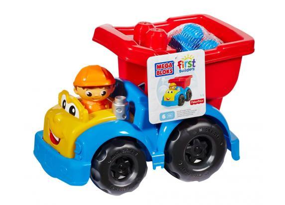 Fisher Price Mega Bloks Lil' Voertuigen - Vrachtwagen met rode laadklep