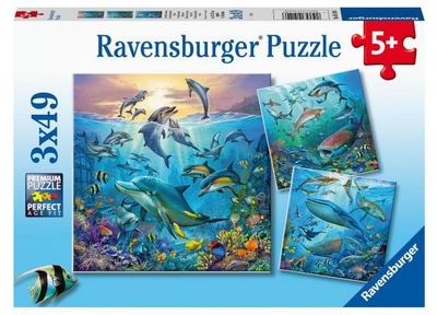Ravensburger puzzel Dieren in de Oceaan - 3x49 stukjes - kinderpuzzel