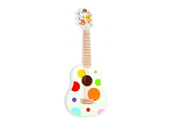 Janod Confetti - Houten Gitaar - Voor Kleine Muzikanten! - Met 6 Snaren Om Je Eigen Melodieën Te Spelen - Geschikt Vanaf 3 Jaar