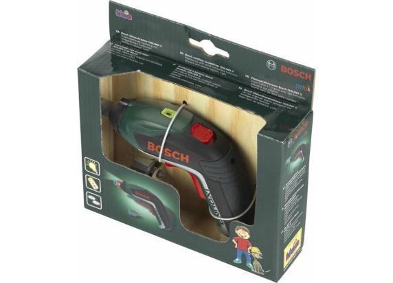 Klein Toys Bosch Ixolino II accu-schroevendraaier - 12,5x4x9 cm - incl. realistische geluids- en lichteffecten - groen rood zwart