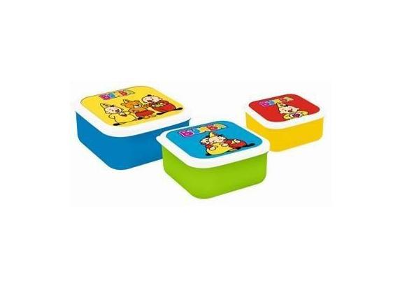 Bumba lunchbox - 3 bewaardozen - blauw / groen / geel