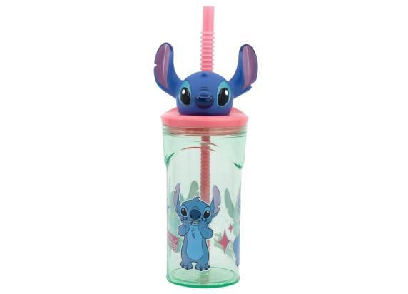 Disney Stitch 3D figuurbeker met rietje 360ml