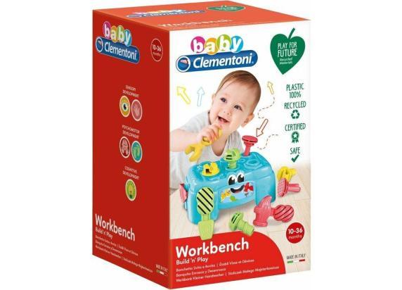 Baby Clementoni - Werkbank - Mini Activiteitentafel - Motoriek Speelgoed - Educatief Speelgoed - 1 Jaar