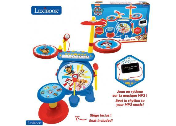 Lexibook - Paw Patrol Paw Patrol electronisch drumstel met piano en kruk