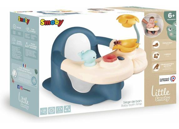 Smoby - Little Smoby - Baby Bath Time - Badspeelgoed - babybadzitje met tablet uitgerust met speelse activiteiten: 1 walvissproeier, 1 schoepenrad, 1 waterbloem en 1 beker