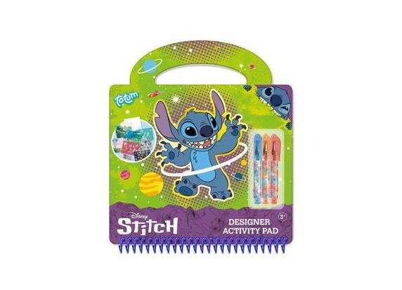 Disney Lilo en Stitch Totum designer doeboek tekenen, schrijven en stickerboekje 25-delig vakantie boek cadeau tip