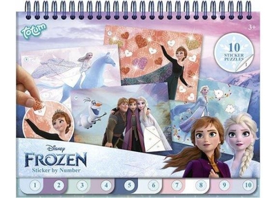Disney Frozen Totum vakantie doeboek sticker puzzelboek - stickeren op nummer en kleurboekje - sticker by number educatief speelgoed