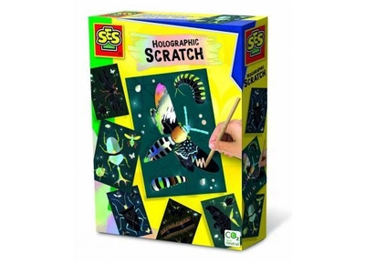 SES - Holografisch scratch - Insecten - verrassing - 6 kaarten met krasstokje