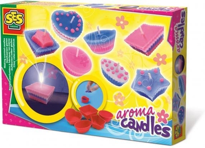 SES - Geurkaarsen Maken - met 5 vormpjes, 3 kleuren was, lont en maatbekers - Kaarsen Maken - kaarsen maken set - knutselpakket - knutselen meisjes 12 jaar creatief