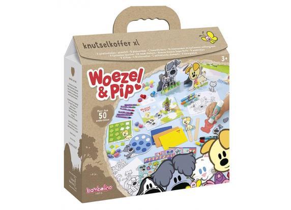 Woezel & Pip XL Knutselkoffer met knutselbenodigheden, creatief speelgoed voor jongens en meisjes - Bambolino Toys - knutselbox - knutselpakket