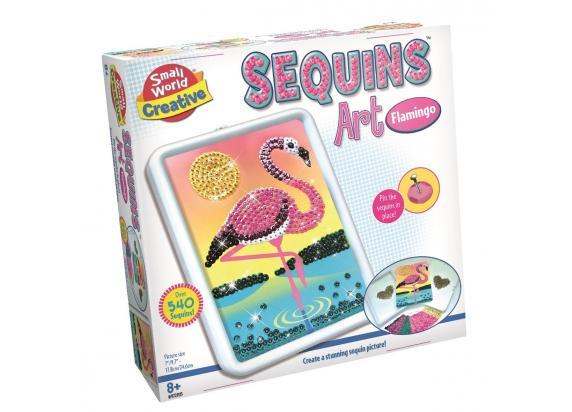 Small World Sequins Art Flamingo