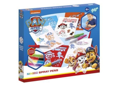 PAW Patrol creatief speelgoed 5 magische spraypennen blaaspennen met sjablonen - Totum knutselset tekenen en schilderen