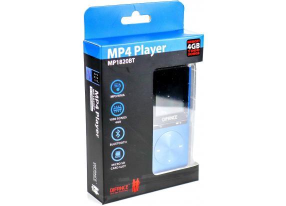 Difrnce Difrnce MP1820 4GB Bluetooth Blauw - MP4 speler