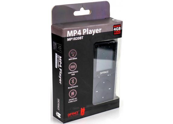 Difrnce Difrnce MP1820 4GB Bluetooth Zwart - MP4 speler