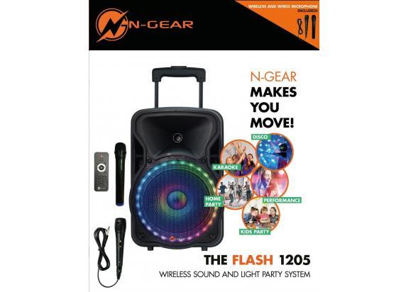 N-Gear N-Gear The Flash 1205 Trolley Karaoke Party Set Zw