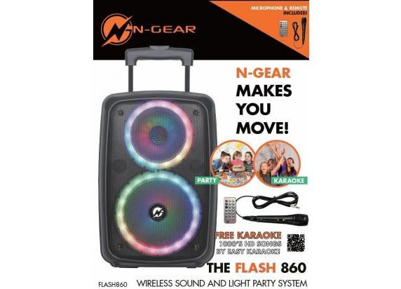 N-Gear N-Gear The Flash 860 Disco Trolley Bluetooth Speak