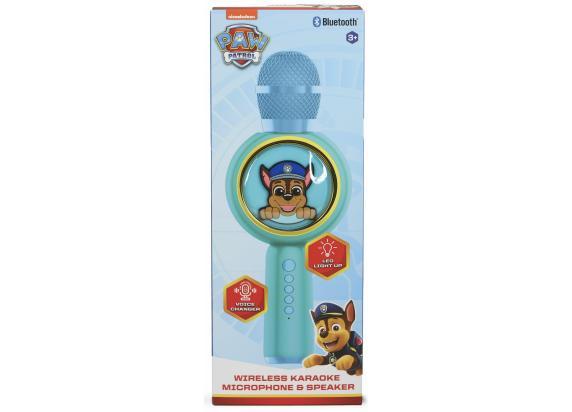 Paw Patrol Chase - PopSing karaoke microfoon - draadloos - LED verlichting - speaker - stemvervorming