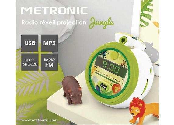 BigBen Interactive Metronic wekkerradio Jungle motief met Uurprojectie