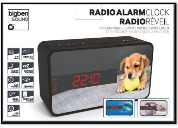 BigBen Interactive Wekkerradio Led Display Dieren