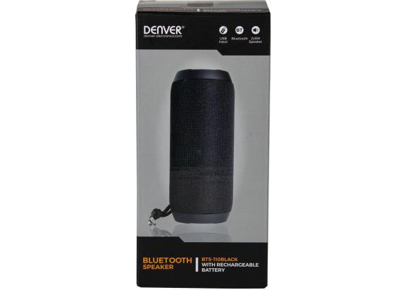 Denver Bluetooth Speaker - Draadloos - FM Radio - AUX/USB/MicroSD - BTS110 - Zwart