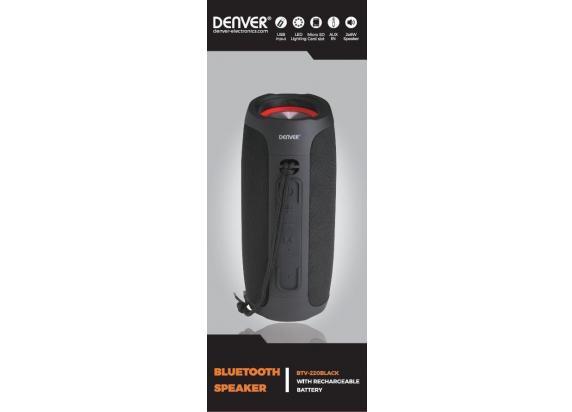 Denver Denver BTV-220 Bluetooth Speaker Zwart met Lichteffecten