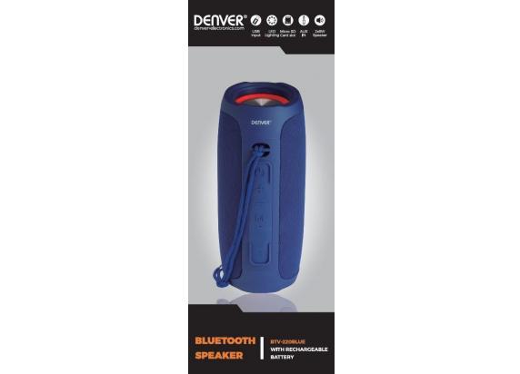 Denver Denver BTV-220 Bluetooth Speaker Blauw met Lichteffecten