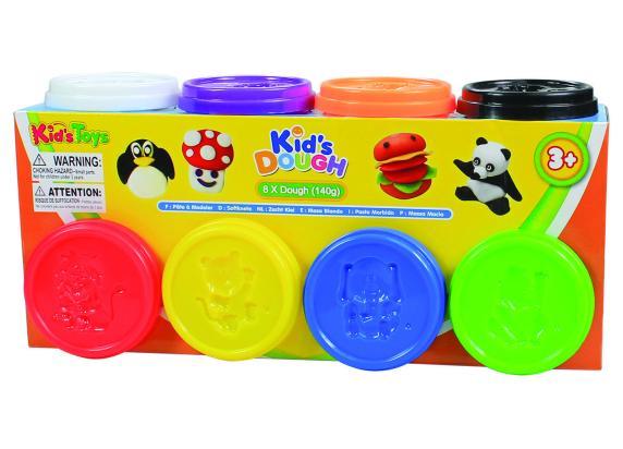 Kid's Dough 8 potjes 140gr kneeddeeg