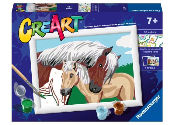 Ravensburger CreArt Mother & Foal - Schilderen op nummer voor kinderen