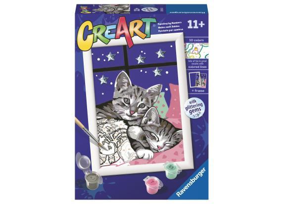 Ravensburger CreArt Sleepy Kitties - Schilderen op nummer voor kinderen