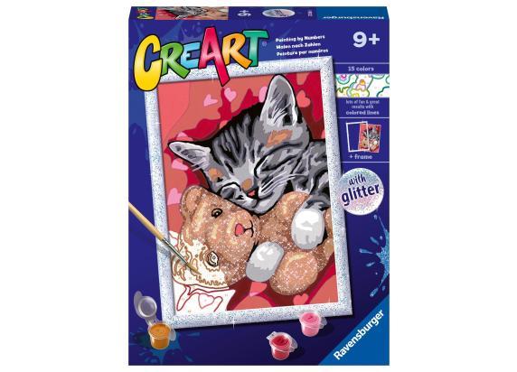 Ravensburger CreArt Peaceful Kitten - Schilderen op nummer voor kinderen