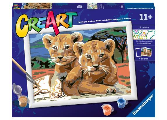 Ravensburger CreArt Little Lion Cube - Schilderen op nummer voor kinderen