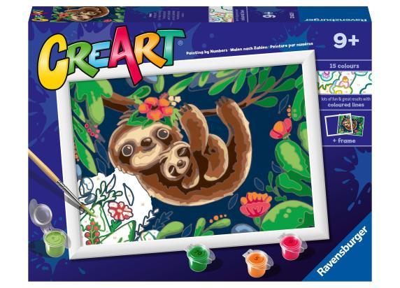 Ravensburger CreArt Sweet Sloths - Schilderen op nummer voor kinderen