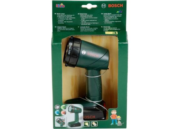 Klein Toys Bosch lamp - 9,5x6,4x18 cm - kan 90 graden draaien - incl. verstelbare ring licht in vier kleuren en knipperlicht - groen