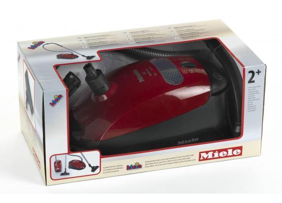 Klein Toys Miele stofzuiger - 19x35x12,5 cm - incl. geluidseffecten, praktische handgreep en hanger voor het mondstuk - rood