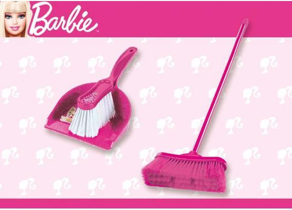 klein-toys-barbie-veegset-inclusief-stoffer-blik-en-bezem-roze