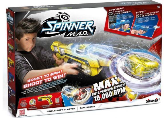 Silverlit - Spinner M.A.D. Spinner M.A.D. Single Shot Blaster geel