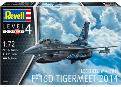 Revell Modelbouwpakket Militaire voertuigen - 03844 Lockheed Martin F-16D Tigermeet 2014 Plastic - 1:72 - Modelbouw