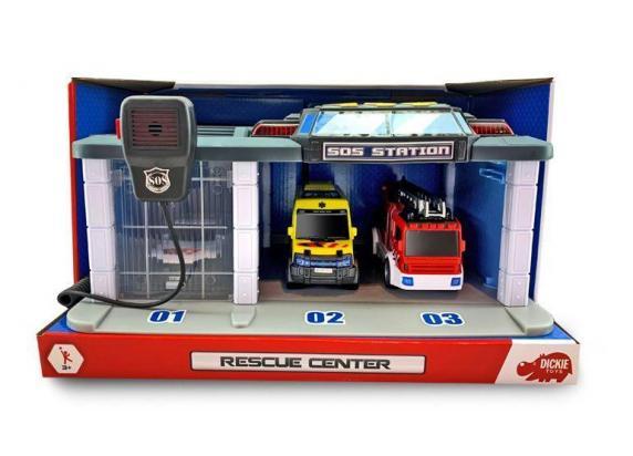 Dickie Toys Sos - Rescue Center Nederlandse Reddingsdiensten - Politie - Brandweer - Ambulance - Vanaf 3 jaar - Speelgoedgarage