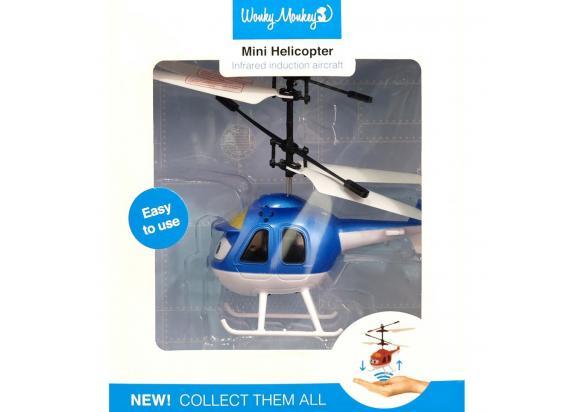 Wonky Monkey Mini Helicopter Blauw