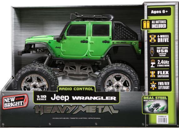 New Bright New Bright Heavy Metal Jeep Wrangler 4x4 1:10 RC