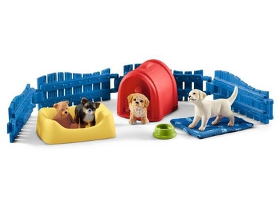 schleich FARM WORLD - Puppy huis - Honden speelgoed - Kinderspeelgoed - 13 Onderdelen