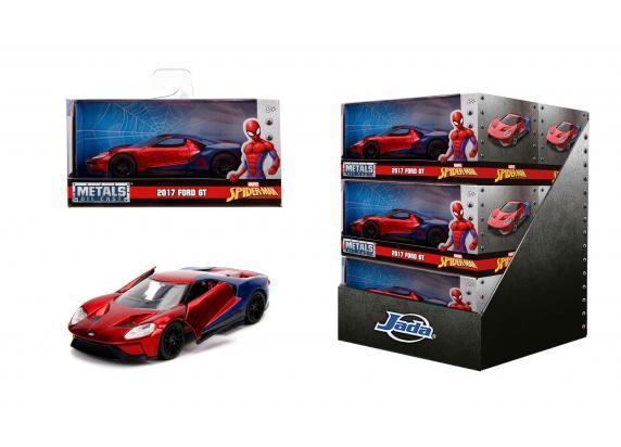 Jada Toys - Marvel Spider-Man 2017 Ford GT 1:32 - Metaal - Actiefiguur en voertuig