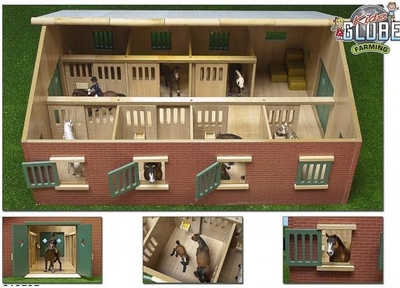 Kids Globe Paardenstal met 7 boxen, 1:24