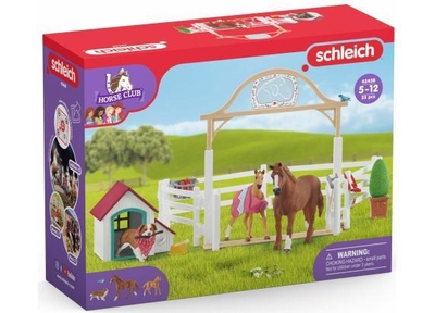 schleich HORSE CLUB Speelfigurenset - Hannah's Gastpaarden en Hond Ruby - Kinderspeelgoed voor Jongens en Meisjes - 5 tot 12 jaar - 20 Onderdelen - 42458