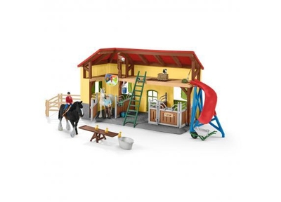 schleich FARM WORLD - Paardenstal - Paarden Speelgoed - 2 Paarden en Boerderij Speelfiguren - 82 onderdelen
