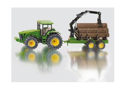 SIKU 1954 Tractor met Boomstam Aanhangwagen