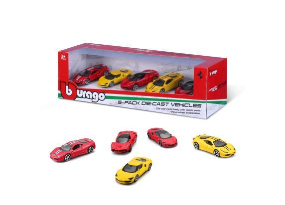 Bburago - Ferrari Burago 5-pack Ferrari 5-pack 1:64 metalen auto's