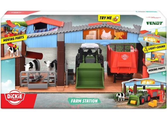 Dickie Toys Boerderij - Tractor met Trailer - 30cm - Speelgoedboerderij